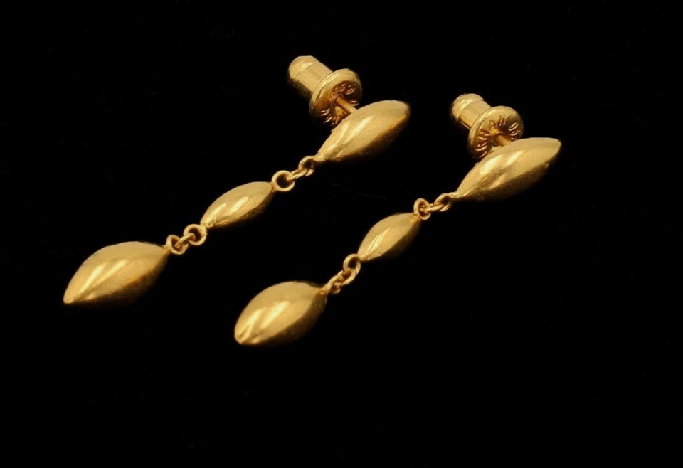 Pendientes colgantes lineales Gurhan 22K Foto 1 de 4