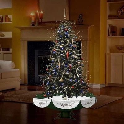5.5 Ft. Pre-Lit Musical SNOWING Christmas Tree Green Umbrella Base - Image 1 of 3
