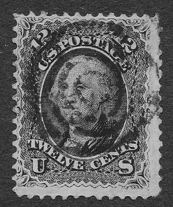 US Scott #69 Used 12c Black Washington SCV $95 - Picture 1 of 2