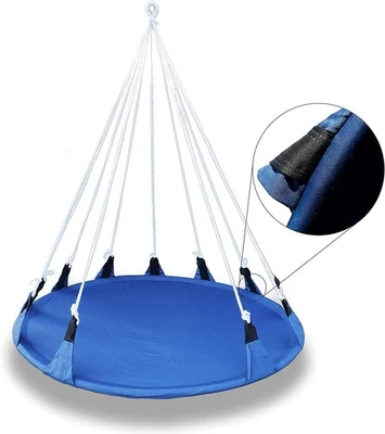 Versátil silla oscilante hamaca platillo 56′′ - interior/exterior, tiene capacidad para 265 libras, azul Foto 1 de 4