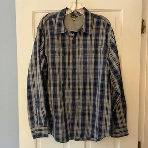 Camisa Eddie Bauer Travex Para Hombres Grande Escapada a Cuadros Flexible Abotonada Absorber - Imagen 1 de 7