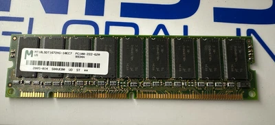 MT18LSDT1672AG-10EC7 Micron 128MB PC100 ECC Unbuffered SDRAM DIMM Memory RAM - Image 1 of 2