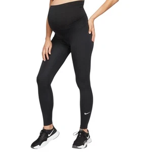 Womens Nike One High-Waisted Black Leggings (Maternity) - Picture 1 of 6