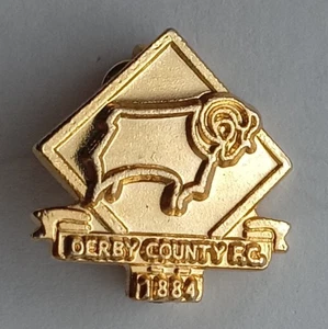 Derby County FC Gold Tone Mini Metal Lapel Pin Badge. PB4-713 - Picture 1 of 3