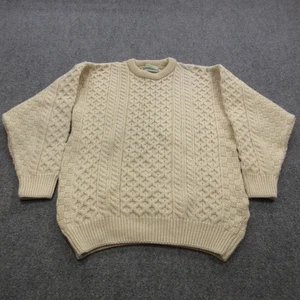 Suéter Aran Crafts Para Hombres Grande Crema Pura Lana Nueva Irlanda Jersey Tejido con Cable - Imagen 1 de 13