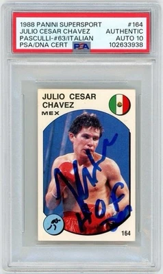 Julio Cesar Chavez Signed 1988 Supersport Rookie w/ "HOF 2011" PSA GEM 10 AUTO - Image 1 of 2