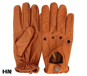 Guantes de hombre de piel de oveja para conducción chofer moda clásica - Imagen 1 de 6