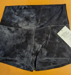 Lululemon Align High-Rise Short 4", Diamond Dye Pitch Grey - UK 12 - BNWT - Picture 1 of 7