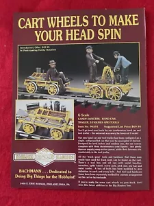 Vintage 1990 Bachmann G Scale Model Train Print Ad Hand Car Tool Trailer Ad Only - Picture 1 of 7