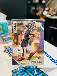 2010 Donruss Rated Rookie - #25 David Reed (RC) ROOKIE /250 BALTIMORE RAVENS - Picture 1 of 2