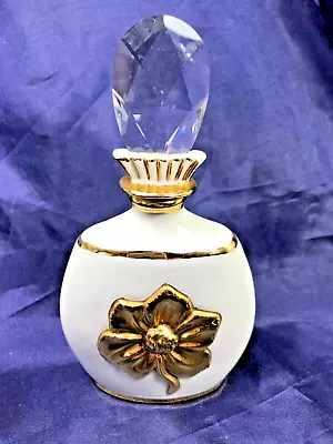 Oggetti Capodimonte & Limoges Porcelain Perfume Bottle With Swarovski Crystals • 15.03€