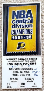 SCHÖNER INDIANA PACERS TICKET STUB gegen DENVER NUGGETS SAISON 1994-95 - Bild 1 von 1