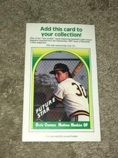 OZZIE Jose CANSECO Future Stars Madison Muskies BBC Rookie RARE HTF Uncut 1987