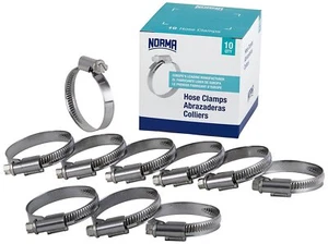 NORMA 01266704041-000-0539 Hose Clamps, 32 mm-50 mm x 9 mm W4 (Pack of 10) - Picture 1 of 2