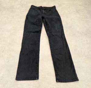 NYDJ Trousers Womens UK 10 Black Jeans Stretch Pants L31 US 6 Made in USA Vtg - Picture 1 of 12