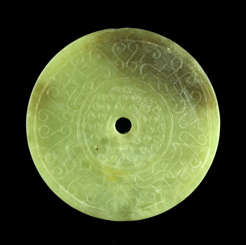 EXCELENTE MÁSCARA DE BUEY DINASTÍA HAN OCCIDENTAL JADE BI Foto 1 de 1