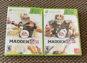 Videojuegos de fútbol americano de la NFL para Xbox 360 EA Sports Madden 11 y 12 en estuches - Imagen 1 de 8