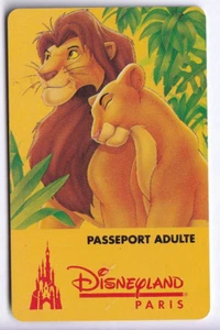 DISNEY PARIS PASS CARTE / CARD .. ADULTE LE ROI LION LEO KING S089411 28/10/94 - Imagen 1 de 2