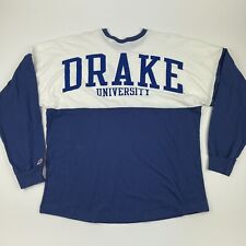Drake University Spell out Bulldogs Long Sleeve T Shirt Adult Size Medium