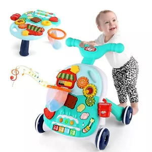 Eners Sit to Stand Learning Walker for Baby Boys and Girls, 2 in 1 Push Green - Picture 1 of 6