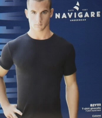 3 Pz Navigare Maglia Intima Uomo Cotone Caldo Interlook Mezza Manica Girocollo - Immagine 1 di 4