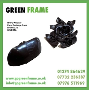 SELECTA Brown Face Drainage Caps For UPVC, PVCU, PVC, Windows X10 (Free Postage) - Picture 1 of 7
