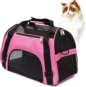 Airline-Approved Soft-Sided Pet Carrier – Small Travel Bag for Cats & Puppies - Picture 1 of 7