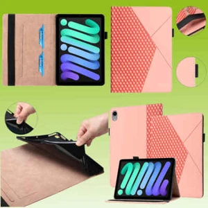 Funda de cuero sintético rosa diseño para Apple iPad Mini 2024 8,3 pulgadas / Mini 6 2021 - Imagen 1 de 3