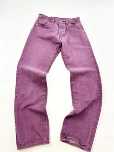 Levi’s 501 Jeans Mens 28x30 Tagged 31x34 Pink - Picture 1 of 8
