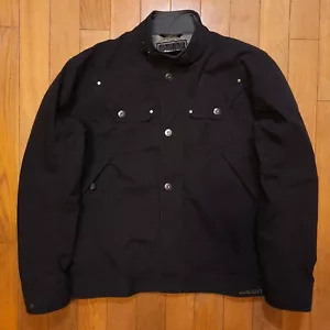NWOT Goldwin Japan Lined Padded Canvas Motorcycle Jacket Black Size Large - Picture 1 of 22