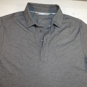 TRAVIS MATHEW Designer Classic GOLF POLO SHIRT Mens M Gray short sleeve - Picture 1 of 3