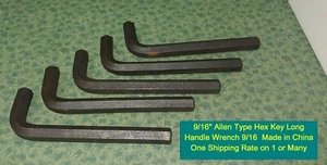 9/16" Allen Type Hex Key 6" Long Handle Wrench 9/16 Made in China (30816-D4) - Picture 1 of 4