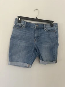 Pantalones Cortos de Jean Talbots Plus Girlfriend para Mujer con Puños Medianos Denim Lavado 10P - Imagen 1 de 6