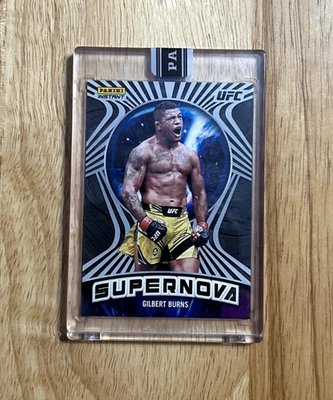 2023 Panini Instant UFC #S3 - Gilbert Burns SUPERNOVA- BLACK 1/1 - Image 1 of 3