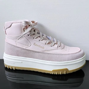 Reebok Sneaker da donna Club C Geo Mid leggera con plateau in bellissimo rosa chiaro - Foto 1 di 15