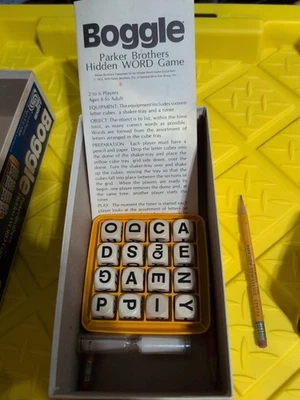 Vintage 1976 Boggle Parker Brothers Word Game - Image 1 of 4