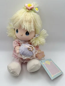 NEU Vintage 1985 Precious Moments Friendship Line Best Wishes Plüschpuppe mit Ring - Bild 1 von 8