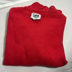 Vintage Blank Lee Heavyweight Sweatshirt Gr. XL Made in USA Rot Crewneck 90s - Bild 1 von 6