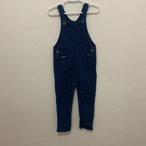Zara Baby Girl Cozy Classic Overalls Blue Happy indigo 3T 4T Pockets Jean Jumper - Picture 1 of 11