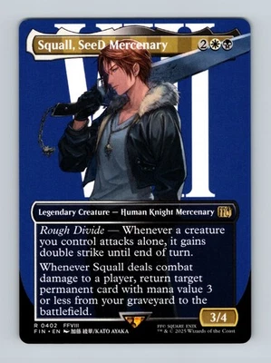 MTG: FIN 402 Squall, SeeD Mercenary (Borderless) Regular NM - Image 1 of 2