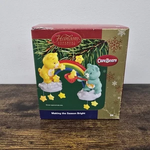 Care Bears Christmas Ornament "Making Season Bright" Rainbow Carlton Cards - Picture 1 of 9