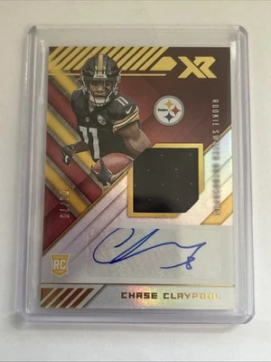 2020 Panini XR Chase Claypool #226 Red MEM Auto RC 50/75 - Image 1 of 2