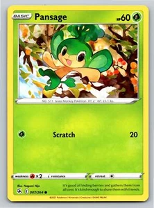 Tarjeta Pokémon Pansage 007/264 Common Fusion Strike - casi nueva - Imagen 1 de 2