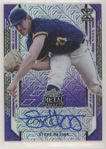 2021 Leaf Metal Draft Purple Mojo /7 Steve Hajjar #BA-SH1 Auto
