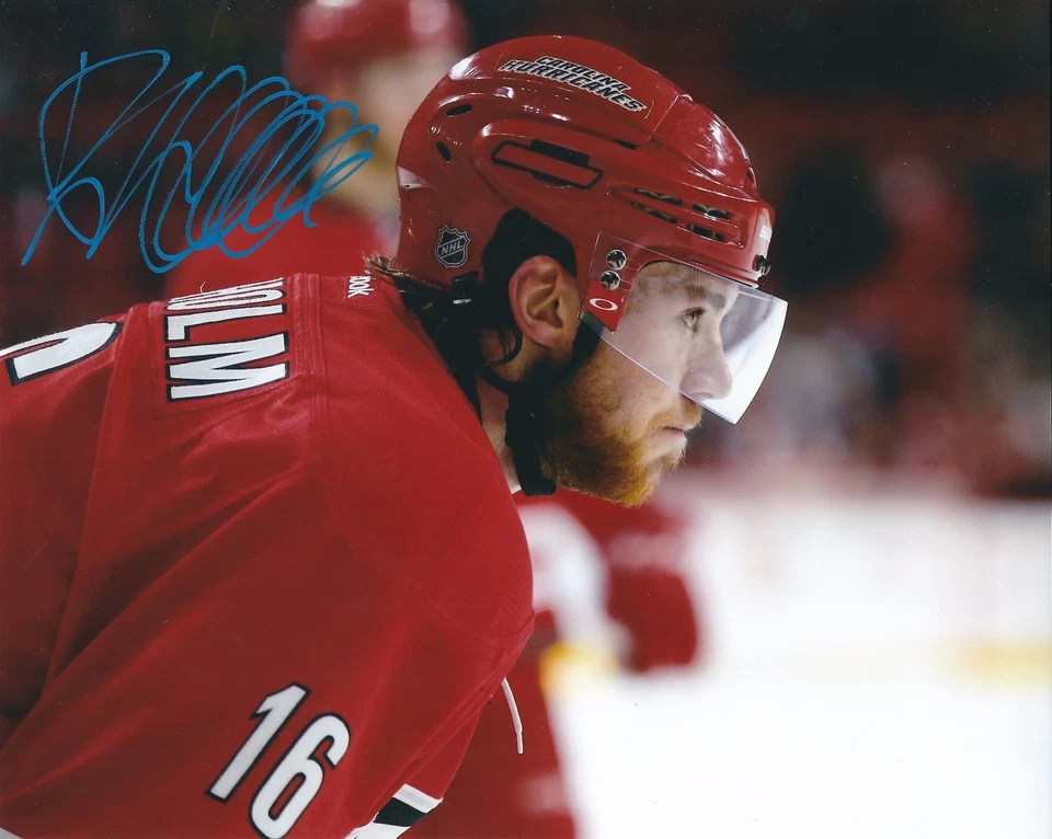 Foto firmada 8x10 ELIAS LINDHOLM Carolina Huracanes - Certificado de autenticidad Foto 1 de 1