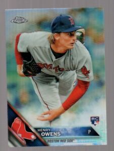 2016 Topps Chrome Refractor Henry Owens Rookie Boston Red Sox (TC9)