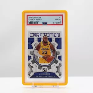 NBA Basketball 2021 DonRuss Lebron James #3 Artigiani PSA 8 - Foto 1 di 4