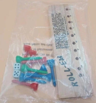 1987 CARDINAL INDUSTRIES ROLL-EM PEG BOARD GAME - WOOD - NEW - Image 1 of 4