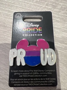Disney Parks Rainbow Pride Collection Mickey Icon Proud Flag Pin New with Card - Picture 1 of 3
