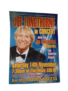 Joe Longthorne Show Tour Flyer Colne Muni 2000’s - Picture 1 of 2